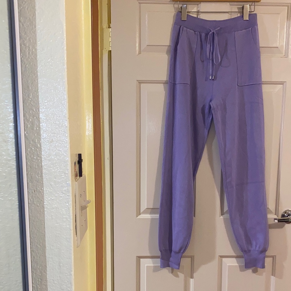 NWT RIVIR Lavender Joggers with Drawstring Waist, Size L